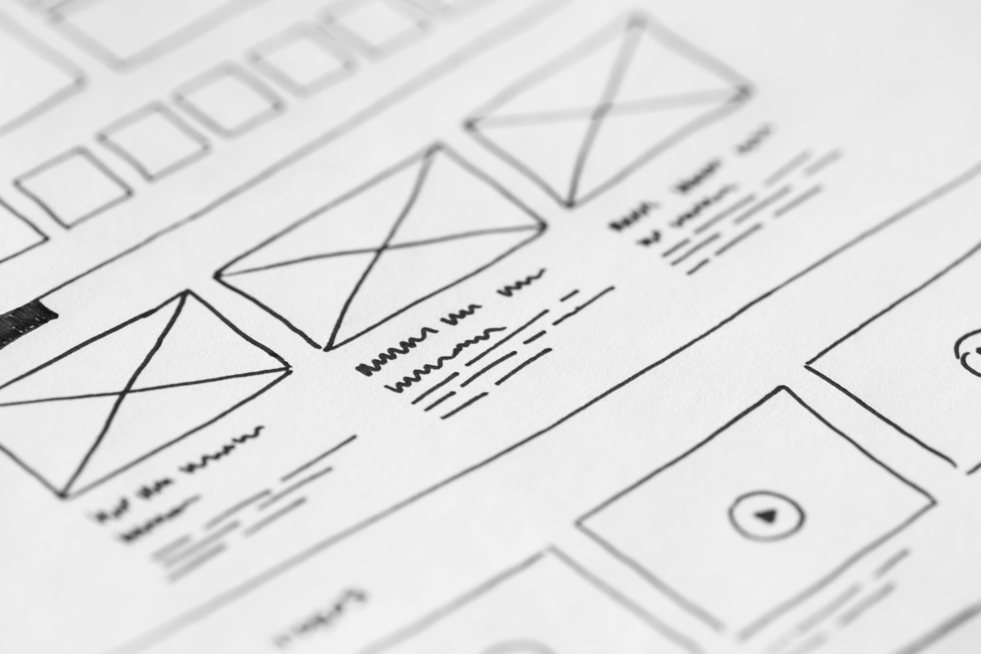 Imagem ilustrativa de wireframe UX